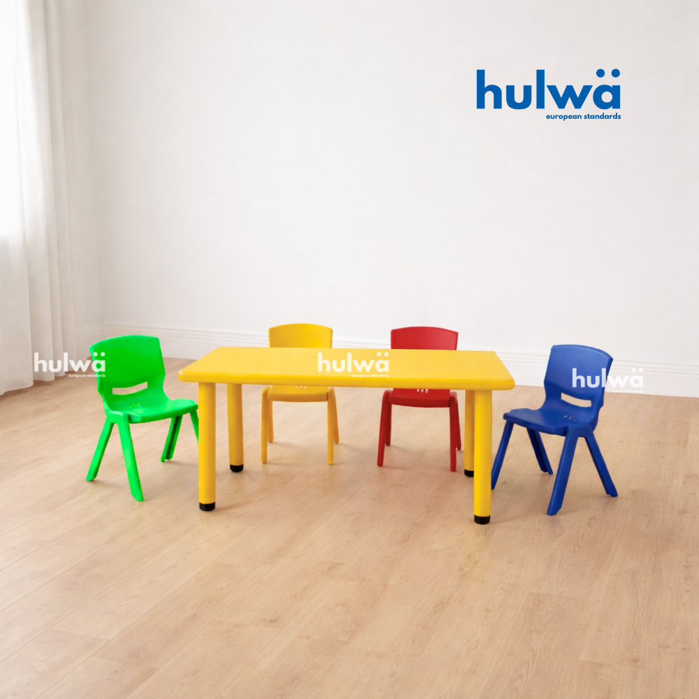 Set Meja Persegi Panjang + 4 Kursi